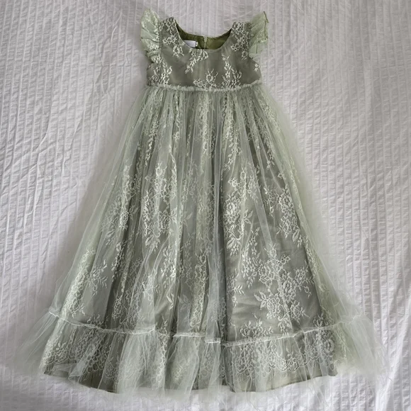Trish Scully Clara dress, 7, EUC, Sage - Picture 4 of 5